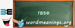 WordMeaning blackboard for rase